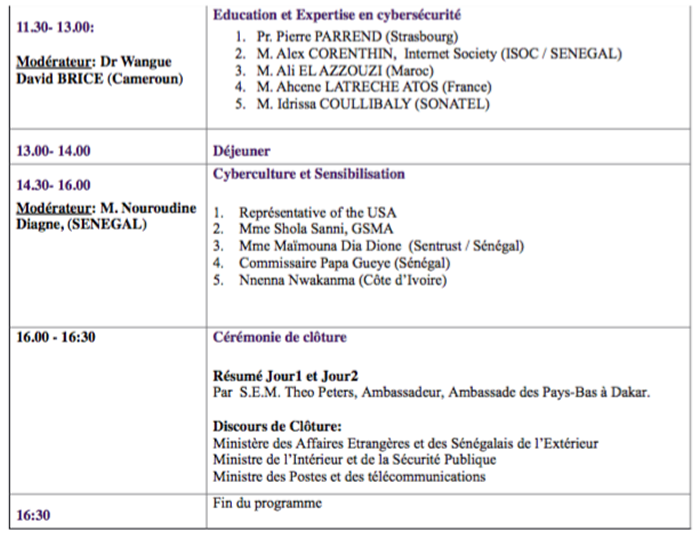 Conférence Cybersecurite Agenda 3